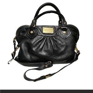 MARC JACOBS Classic Baby Q Groovee Satchel Crossbody Handbag Black